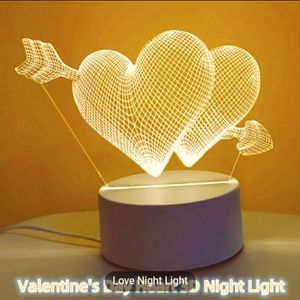 Valentine's Day Heart 3D Light-emitting Night Light